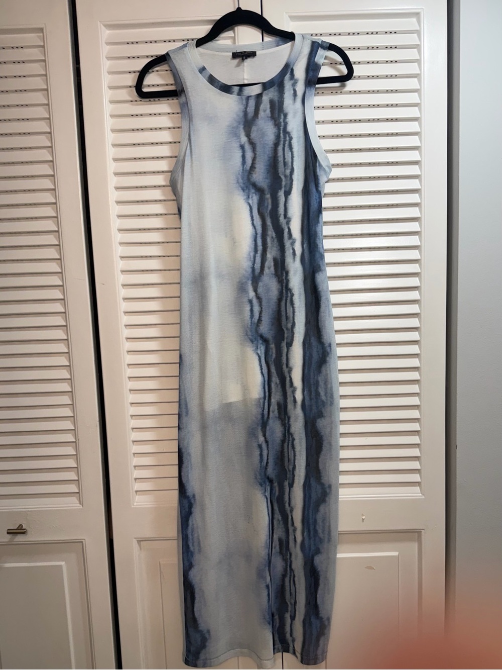 rag & bone Blue Tie-Dye Sleeveless Maxi Dress